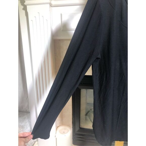 Soho Jean New York & Company Women’s Black Long Sleeve One Side Off the Shoulder - Picture 2 of 6